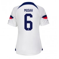 Koszulka piłkarska Stany Zjednoczone Yunus Musah #6 Strój Domowy dla kobiety MŚ 2022 tanio Krótki Rękaw